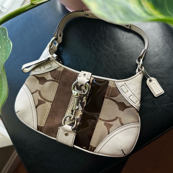 Coach Handbags - Coach RARE Y2K Classic Monogram Hampton Hobo Mini Bag